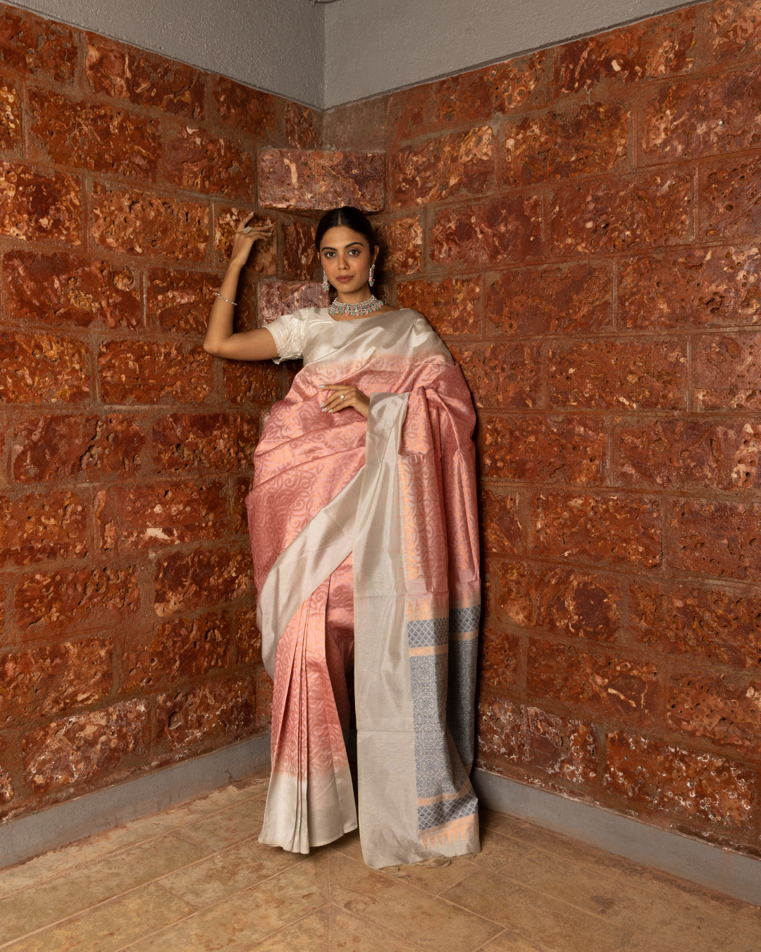 Pink Color Raw Silk Saree for Women