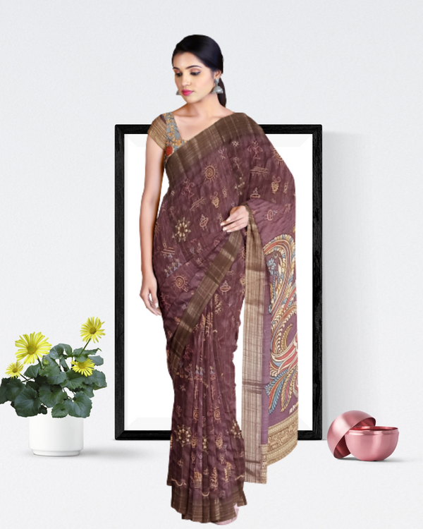 Purple Color Raw Silk Saree for Women