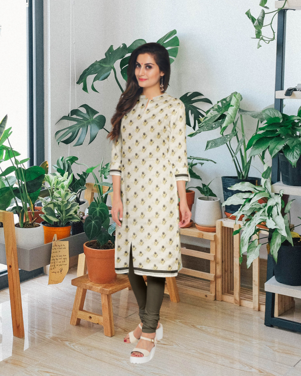 White Color Brasso Cotton Salwar Suit for Women