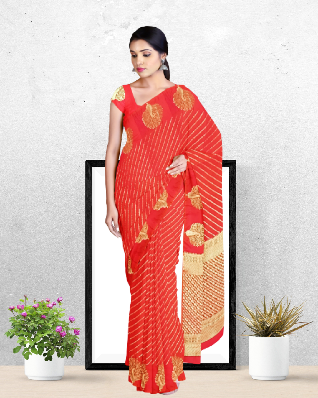 Rani Color Katan Silk Saree for Women